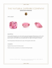1.18 Ct. Pink Sapphire from Tanzania Appraisal