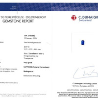 2.57 Ct. Blue Sapphire from Madagascar Scan Report