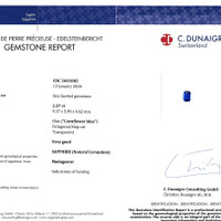 2.57 Ct. Blue Sapphire from Madagascar Scan Report