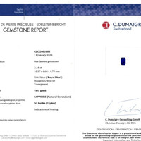 3.16 Ct. Blue Sapphire from Ceylon (Sri Lanka) Scan Report