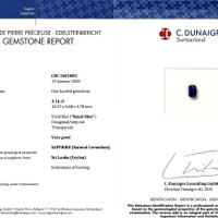 3.16 Ct. Blue Sapphire from Ceylon (Sri Lanka) Scan Report