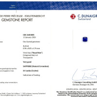 4.11 Ct. Blue Sapphire from Ceylon (Sri Lanka) Scan Report