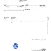 4.09 Ct. Blue Sapphire from Ceylon (Sri Lanka) Scan Report