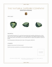0.79 Ct. Bluish Green Sapphire from Ceylon (Sri Lanka) Appraisal
