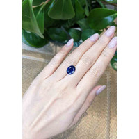 4.33 Ct. Blue Sapphire from Thailand Life Style
