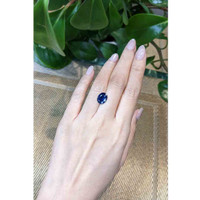 3.64 Ct. Blue Sapphire from Thailand Life Style