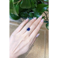 3.68 Ct. Blue Sapphire from Thailand Life Style