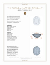 3.68 Ct. Blue Sapphire from Thailand 3 D Scan Report