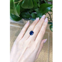5.99 Ct. Blue Sapphire from Thailand Life Style