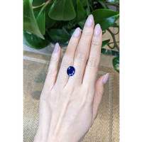4.20 Ct. Blue Sapphire from Thailand Life Style