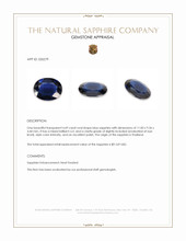 4.69 Ct. Blue Sapphire from Thailand Appraisal