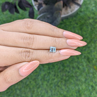 1.33 Ct. Greenish Blue Sapphire from Madagascar Life Style