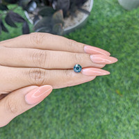 1.03 Ct. Bluish Green Sapphire from Madagascar Life Style
