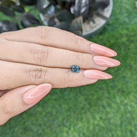 1.08 Ct. Bluish Green Sapphire from Madagascar Life Style
