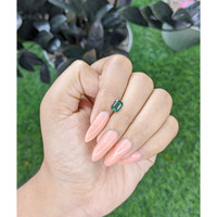 1.11 Ct. Bluish Green Sapphire from Madagascar Life Style