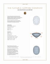 2.56 Ct. Blue Sapphire from Thailand 3 D Scan Report