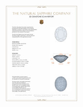 2.65 Ct. Blue Sapphire from Thailand 3 D Scan Report