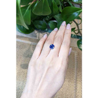 3.39 Ct. Blue Sapphire from Thailand Life Style