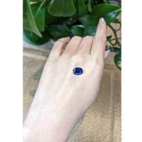 4.21 Ct. Blue Sapphire from Thailand Life Style
