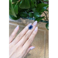 7.25 Ct. Blue Sapphire from Thailand Life Style