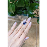 5.30 Ct. Blue Sapphire from Thailand Life Style