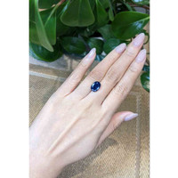 5.79 Ct. Blue Sapphire from Thailand Life Style