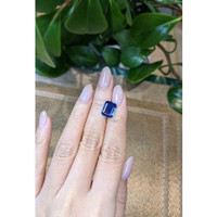 3.86 Ct. Blue Sapphire from Thailand Life Style