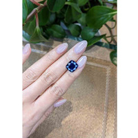 5.56 Ct. Blue Sapphire from Madagascar Life Style