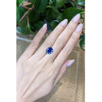 3.60 Ct. Blue Sapphire from Thailand Life Style