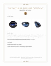 4.14 Ct. Blue Sapphire from Madagascar Appraisal