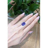 5.01 Ct. Blue Sapphire from Madagascar Life Style
