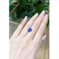 3.64 Ct. Blue Sapphire from Madagascar Life Style