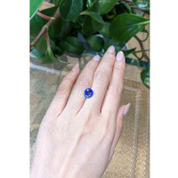 3.47 Ct. Blue Sapphire from Madagascar Life Style