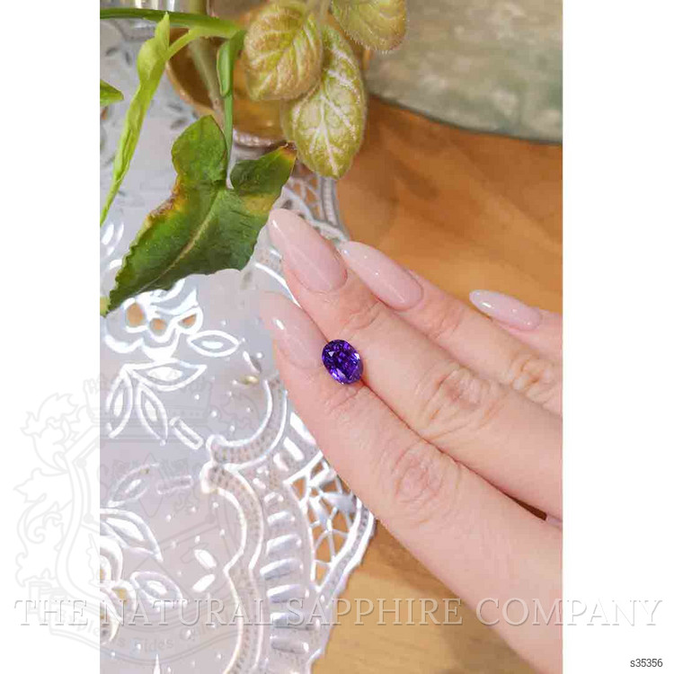 3.55 Ct. Purple Sapphire from Ceylon (Sri Lanka)