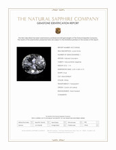 1.14 Ct. White Sapphire from Ceylon (Sri Lanka) Scan Report