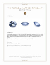 1.35 Ct. Blue Sapphire from Ceylon (Sri Lanka) Appraisal