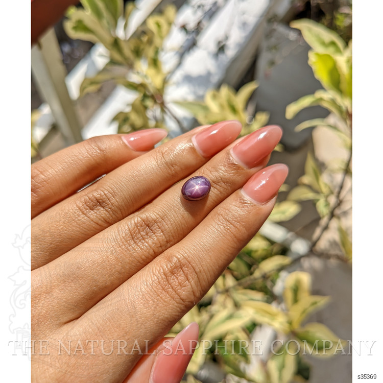 3.35 Ct. Purple Star Sapphire from Ceylon (Sri Lanka)