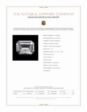 1.19 Ct. White Sapphire from Ceylon (Sri Lanka) Scan Report