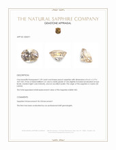 1.09 Ct. Peach Sapphire from Ceylon (Sri Lanka) Appraisal