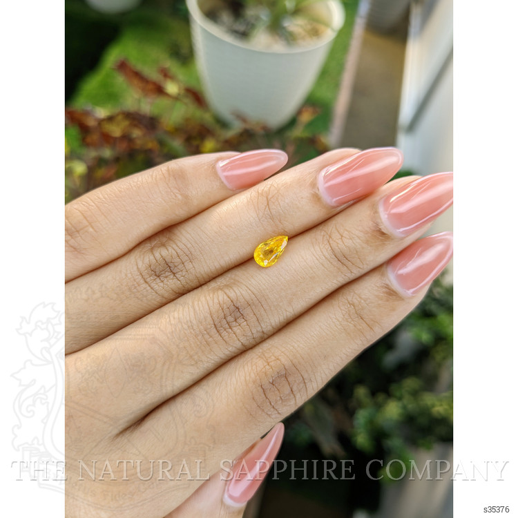 1.21 Ct. Orangish Yellow Sapphire from Ceylon (Sri Lanka)