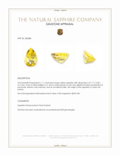 1.11 Ct. Yellow Sapphire from Ceylon (Sri Lanka) Appraisal