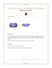 0.65 Ct. Purple Sapphire from Ceylon (Sri Lanka) Appraisal