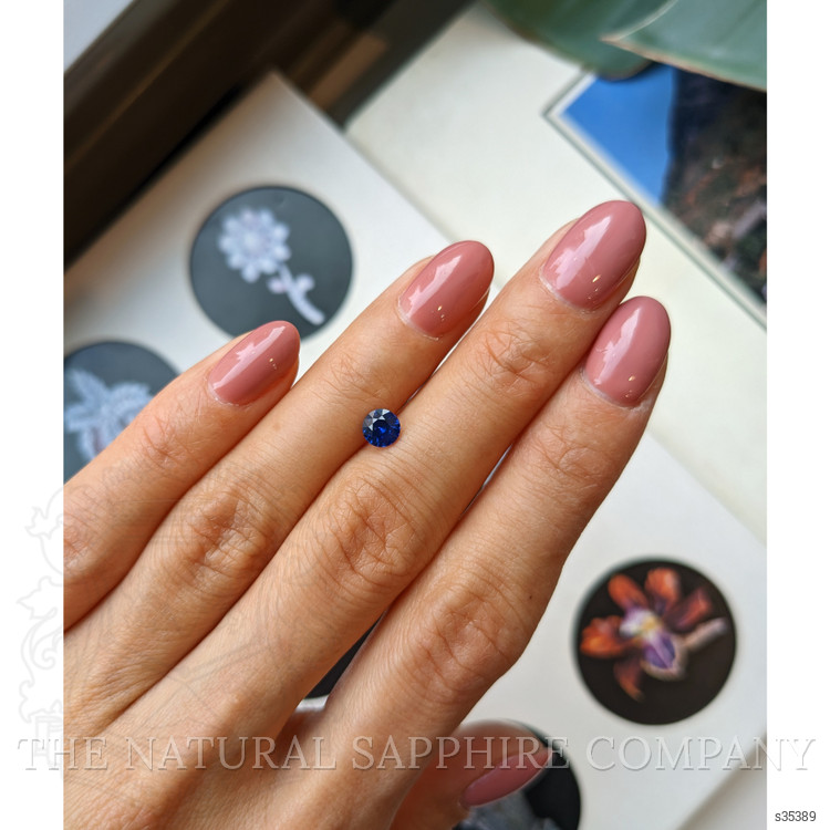 0.64 Ct. Blue Sapphire from Ceylon (Sri Lanka)