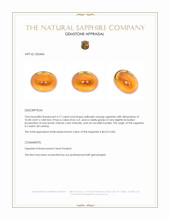 4.17 Ct. Yellowish Orange Cabochon Sapphire from Ceylon (Sri Lanka) Appraisal