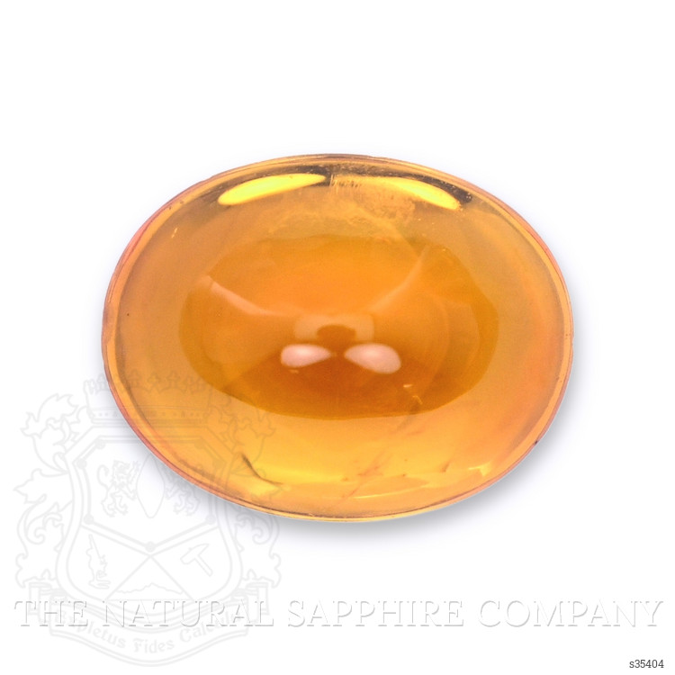 4.17 Ct. Orangish Yellow Cabochon Sapphire from Ceylon (Sri Lanka)