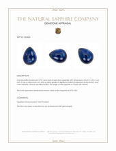 0.94 Ct. Blue Cabochon Sapphire from Ceylon (Sri Lanka) Appraisal