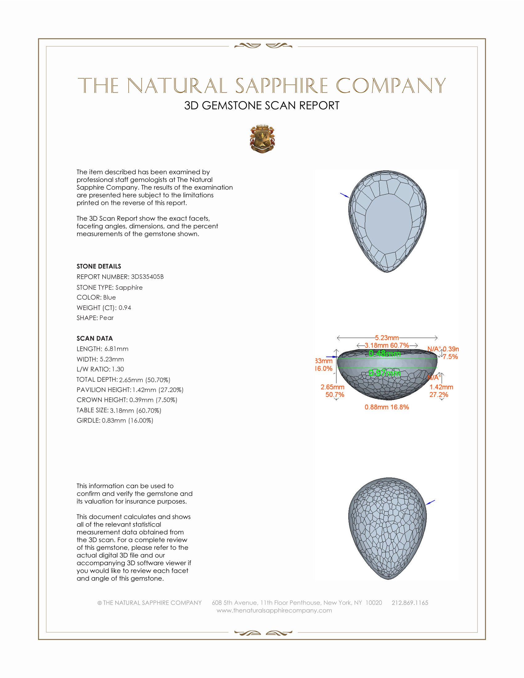 0.94 Ct. Blue Cabochon Sapphire from Ceylon (Sri Lanka)