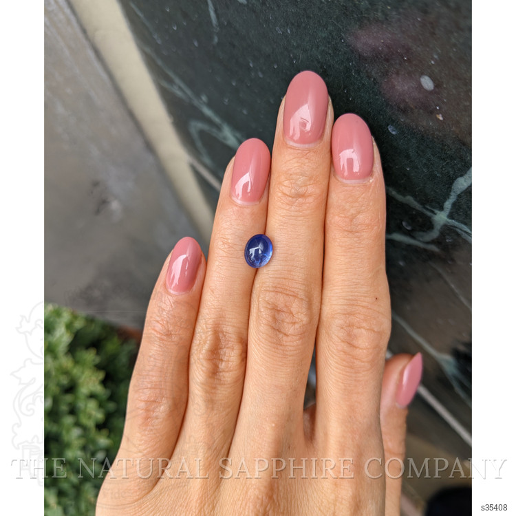 2.13 Ct. Blue Cabochon Sapphire from Ceylon (Sri Lanka)