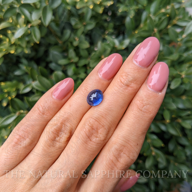 3.54 Ct. Blue Cabochon Sapphire from Ceylon (Sri Lanka)