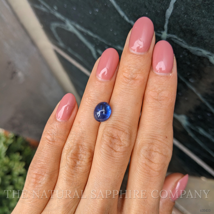 3.54 Ct. Blue Cabochon Sapphire from Ceylon (Sri Lanka)
